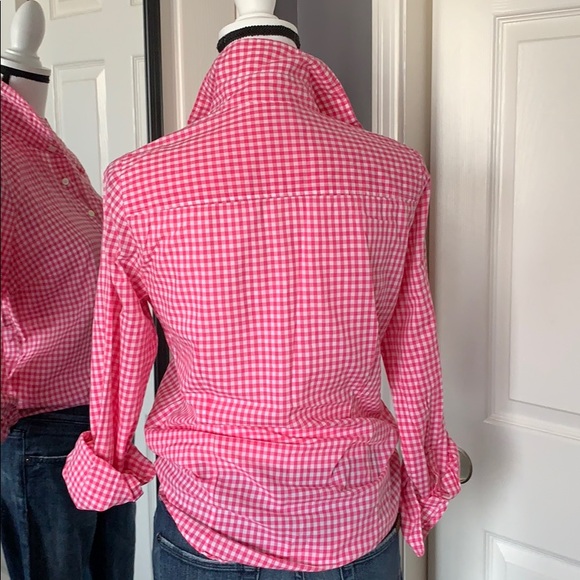 ⬇️REDUCED!! J.Crew perfect shirt in mini-gingham - Picture 2 of 8
